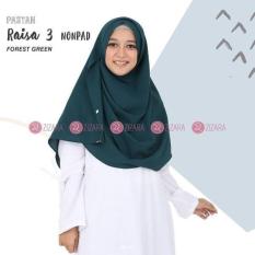 Zizara Pastan Raisa 3 Nonpad Forest Green - Hijab Kerudung Khimar
