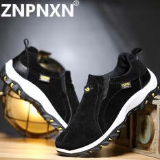 ZNPNXN Baru Kedatangan Retro Sport Sepatu Men'S Fashion Atletik Menjalankan Sepatu Lelaki Sukan Berjalan Kasut (Hitam)-Intl