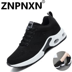 ZNPNXN Baru Wanita Bernapas Non-slip Olah Raga Sepatu Running Sepatu Sol Tebal Sepatu Kasual Kets (Merah) -Intl