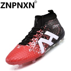 ZNPNXN KAUS Olahraga Profesional Men'S Sepak Bola Sepatu Sepak Bola Sepatu Anti-selip Kolam Pelatihan Olahraga Sepatu (Merah)-Intl