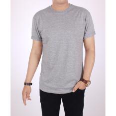 Zoeystore1 5278 Kaos Polos Pria Lengan Pendek Gray