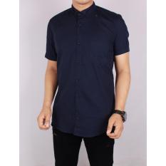 Zoeystore1 Kemeja Polos Pria Lengan Pendek / Kemeja Kerja Cowok / Kemeja Formal / Kemeja Biru Polos / kemeja Santai / Kemeja Kasual / Kemeja Flanel / Kemeja Pantai 5025 M,L,XL Cotton