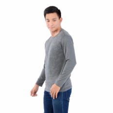 ZOS - Kaos Polos Panjang O Neck - Abu Tua