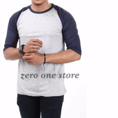 ZOS - Kaos Raglan 3/4 - Abu Biru Dongker