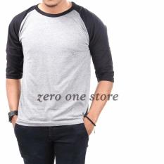ZOS - Kaos Raglan 3/4 - Abu Hitam