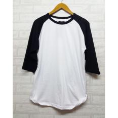 ZOS - Kaos Raglan 3/4 - Putih Hitam
