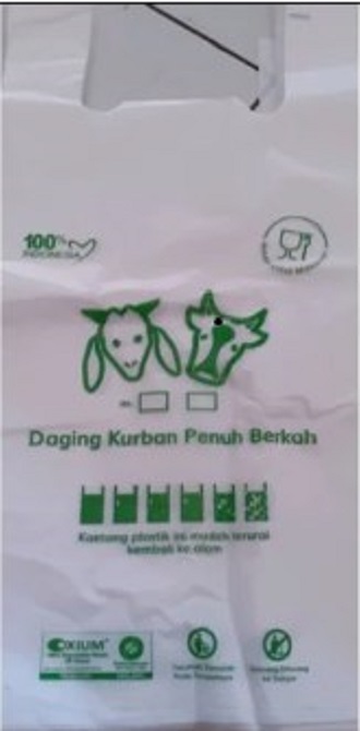 2 Pack Kantong Daging Plastik Qurban Perlengkapan Qurban Kantong Palistik Qurban Kantong 1975