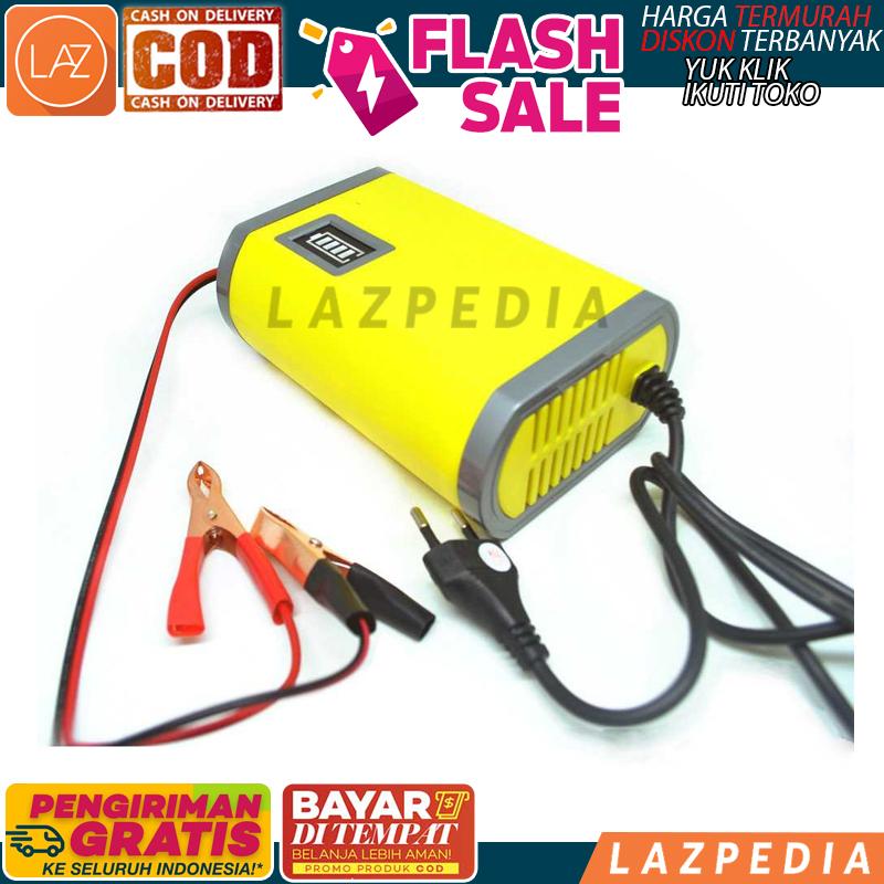 BAYAR DITEMPAT - Portable Motorcycle Car Battery Charger 6A/12V Charging Charge Isi Baterai Sepeda Motor Mobil Charger Aki Motor Mobil Accu EU Plug Daya Cas Casan Portabel Energy Power Supply Jump Starter Mudah Dibawa Digunakan Easy To Use - B255