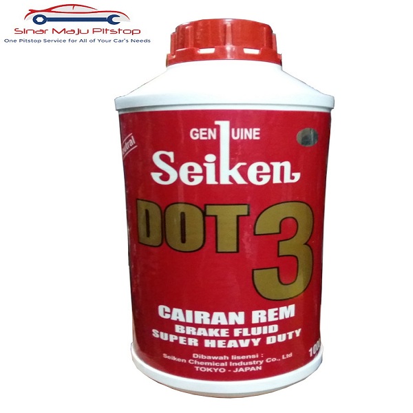 Seiken DOT 3 Brake Fluid Minyak Rem Mobil & Motor Warna Merah 1 Liter