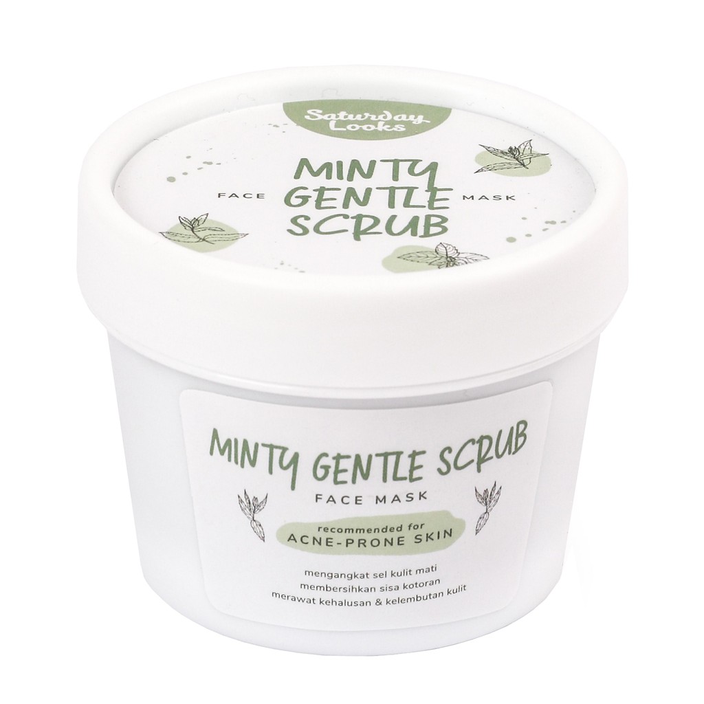 SATURDAY LOOKS Minty Gentle Scrub Face Clay Mask Wake Wonderful