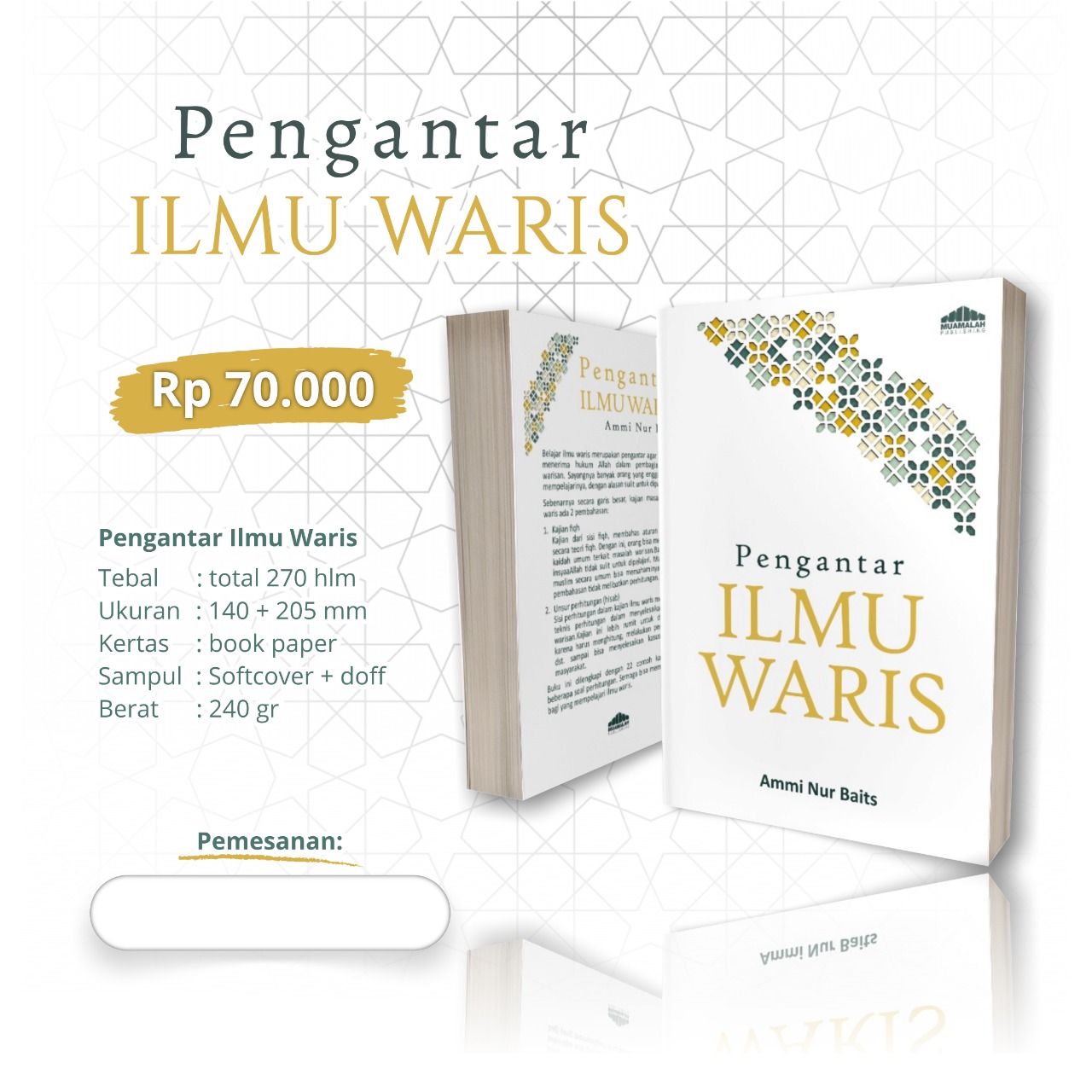 Buku Pengantar Ilmu Waris Karya Ust Ammi Nur Baits | Lazada Indonesia