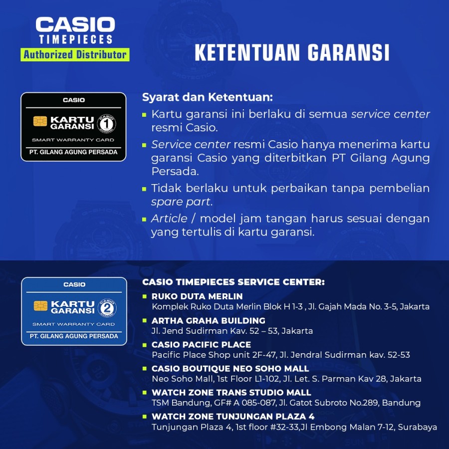 Service center jam casio hot sale