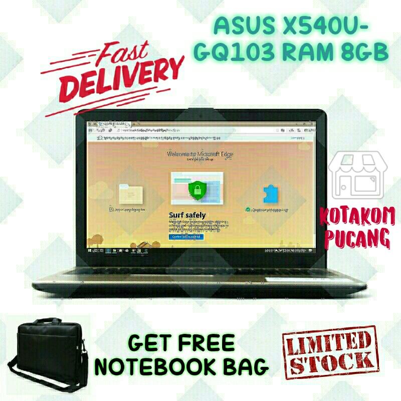ASUS X540UA-GQ103 RAM 8GB DDR4 i7-7500U 1TB HDD Intel® HD Graphics 620 15.6 HD SLIM Endless OS BLACK
