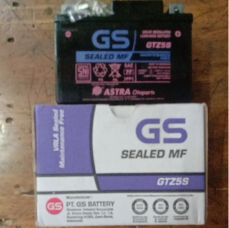 AKI / BATERAI KENDARAAN GS SEALED GSMF-GTZ-5S AKI KERING ASTRA OTOPARTS
