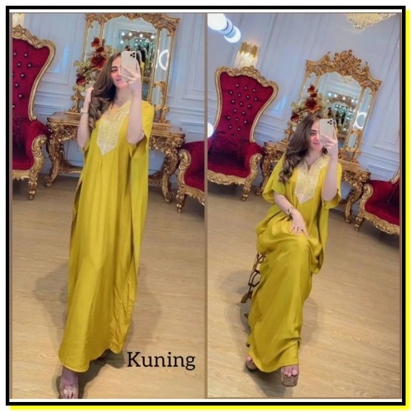 Kaftan Lebaran Remaja Cantik Dan Ala Selebgram Gamis Kekinian Model
