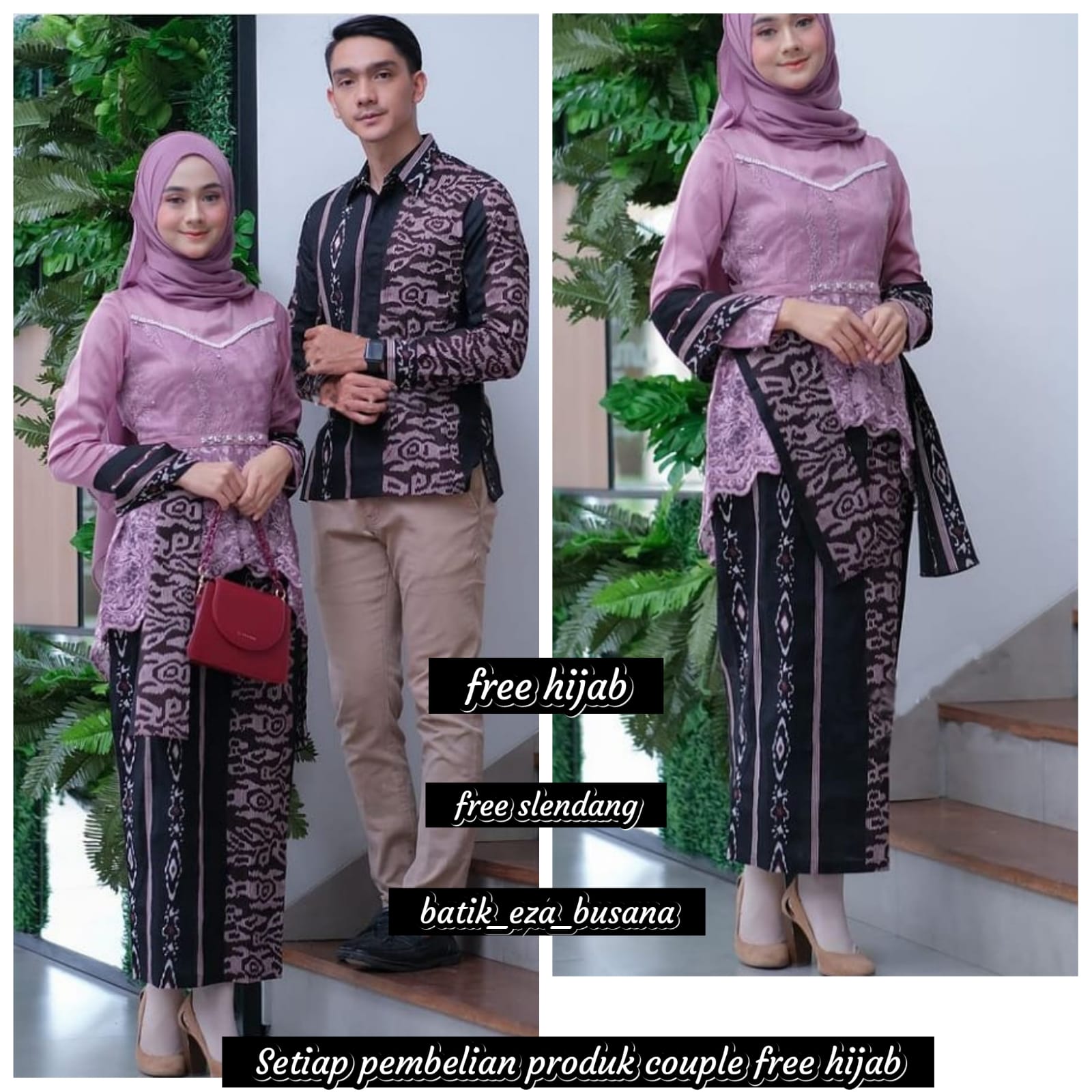 Set Kebaya Alena Lilacset Couple Kebaya Lamaran Set Couple Kebaya