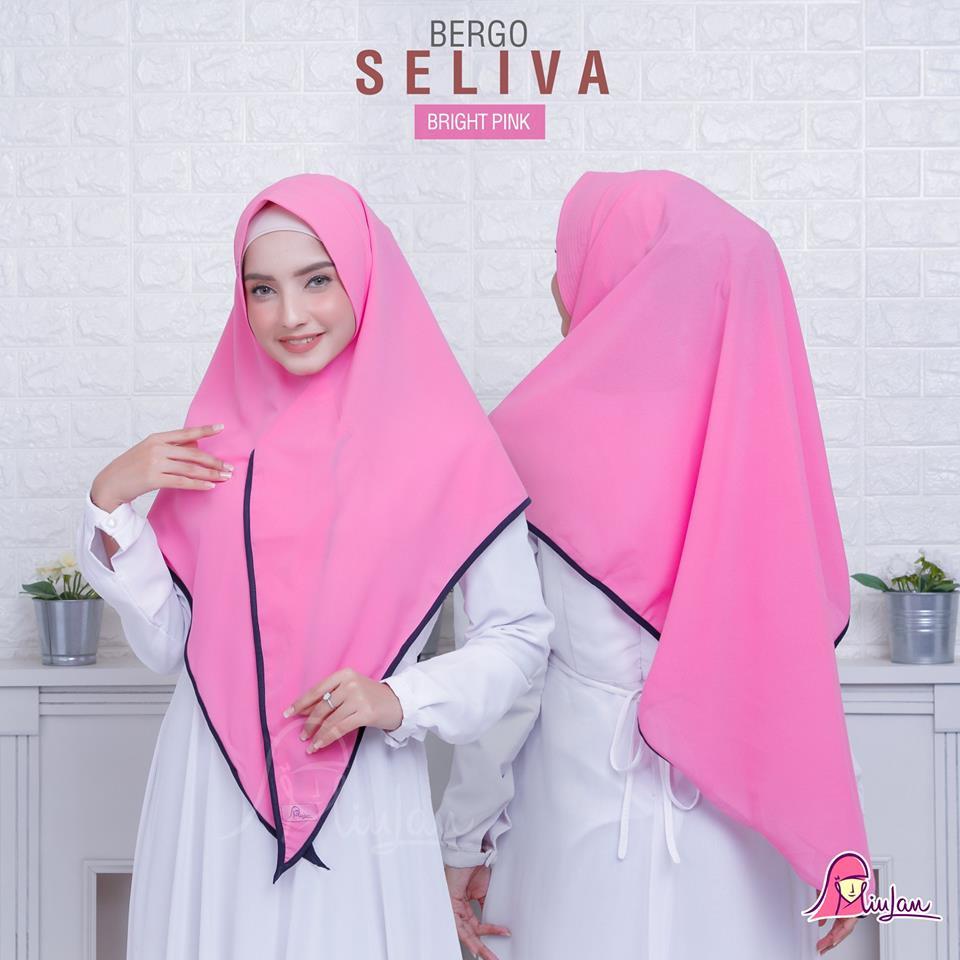 Jilbab Instan Dewasa MiuLan Bergo Seliva Jilbab MiuLan Bahan Crepe Lembut Variasi List Warna Cantik Jilbab MiuLan Soft Pet