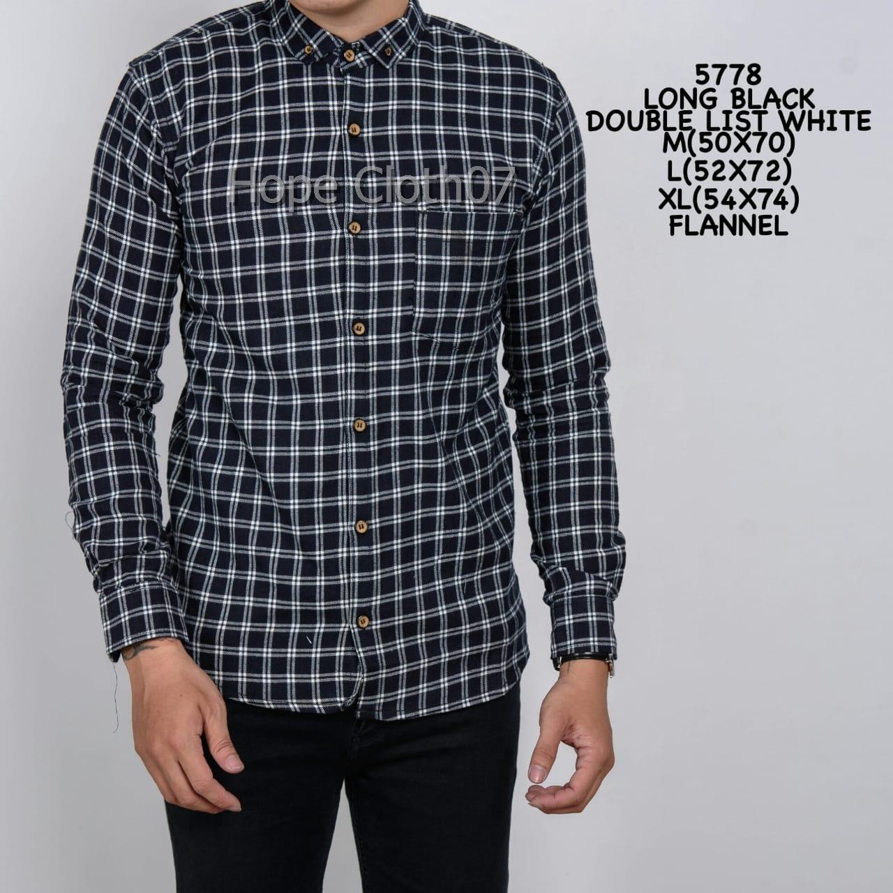 Hope Clothing 007 Kemeja Flanel Pria Lengan Panjang Exclusive Baju Kemeja Flanel Cowok Kerja Kantoran Formal Kemeja Distro Casual _ Hope Clothing 007