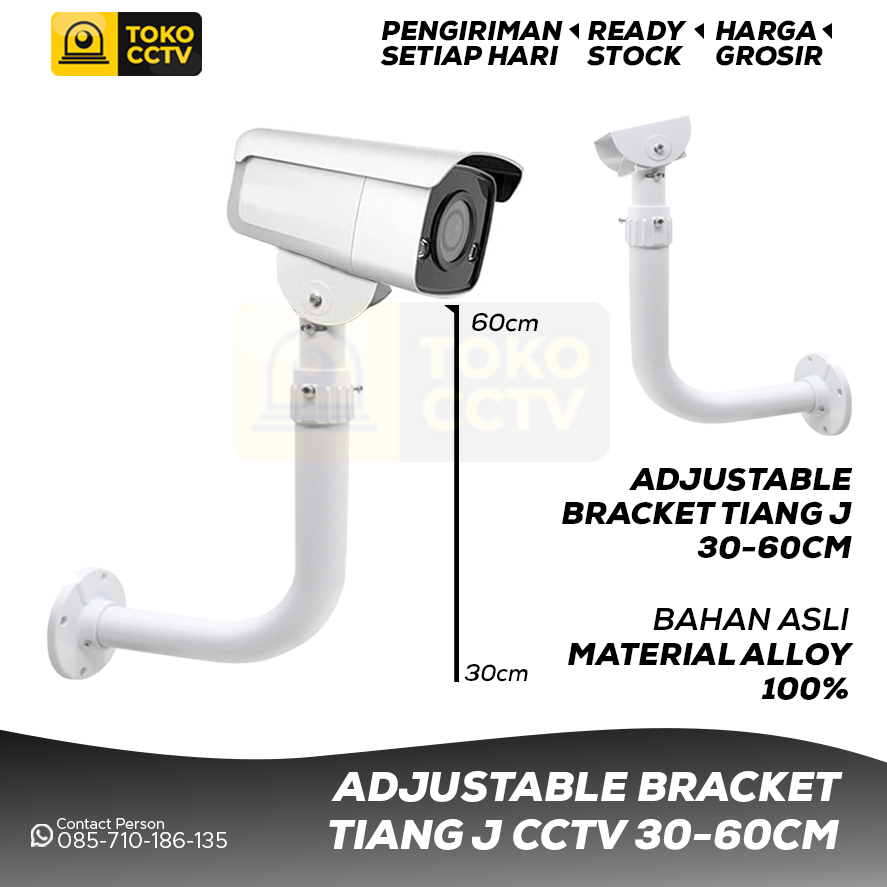 Bracket Tiang Kamera CCTV Type J Bracket Pole Mounting Kamera CCTV