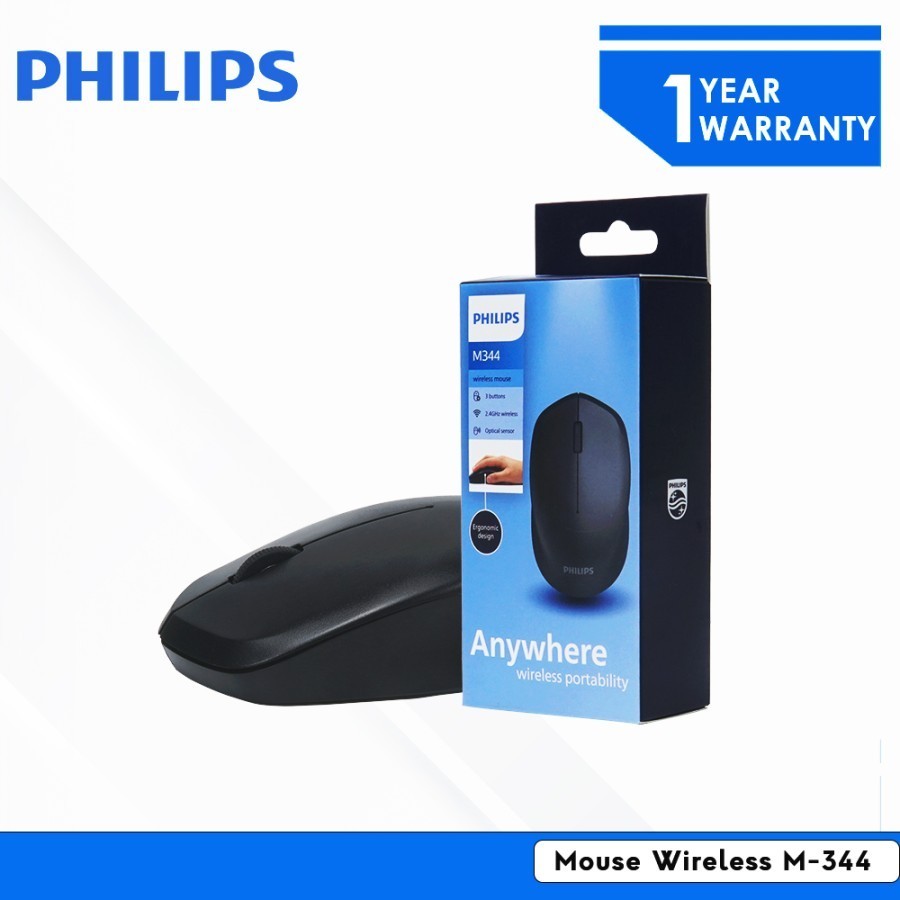 Philips M344 Wireless Mouse Black