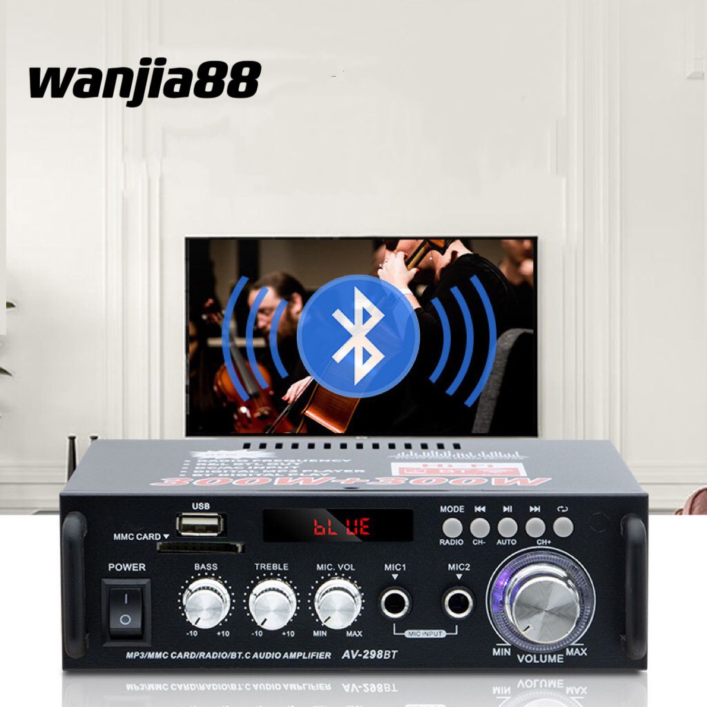 Wanjia Kerndy Bluetooth Eq Audio Amplifier Karaoke Home Theater Fm