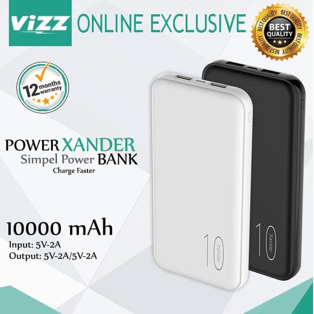 Power Bank Vizz Xander 10000 MAh Original Powerbank 10000mAh for XiaoMi Oppo LG Lenovo Samsung Vivo Infinix Power Bank Vizz Xander 10000 MAh Original Powerbank 10000mAh for XiaoMi Oppo LG Lenovo Samsung Vivo Infinix