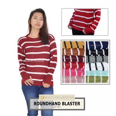 ROUNDHAND BLASTER SWEATER / Baju Rajut Roundhand Viral / Sweater Rajut Wanita/baju wanita terbaru 2021 kekinian viral