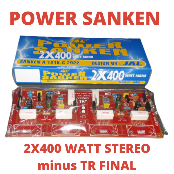 KIT DRIVER POWER 2x400W MINUS TR FINAL SANKEN STEREO AMPLI AMPLIFIER 2