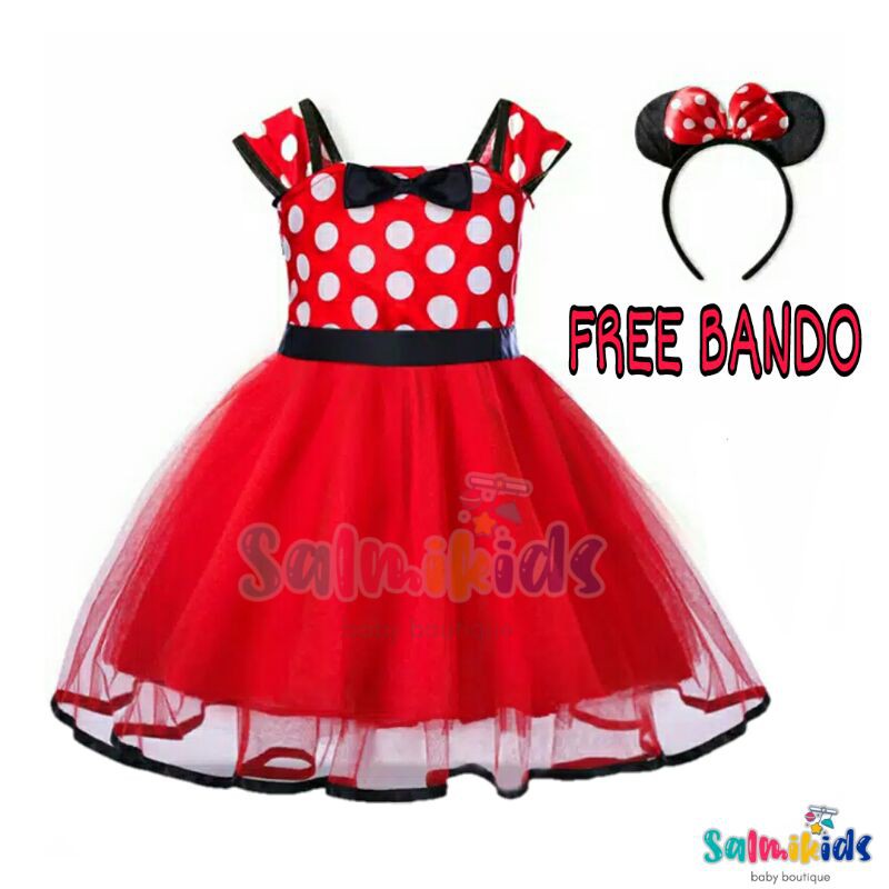 Jual Dress Ulang Tahun Minnie Mouse 
