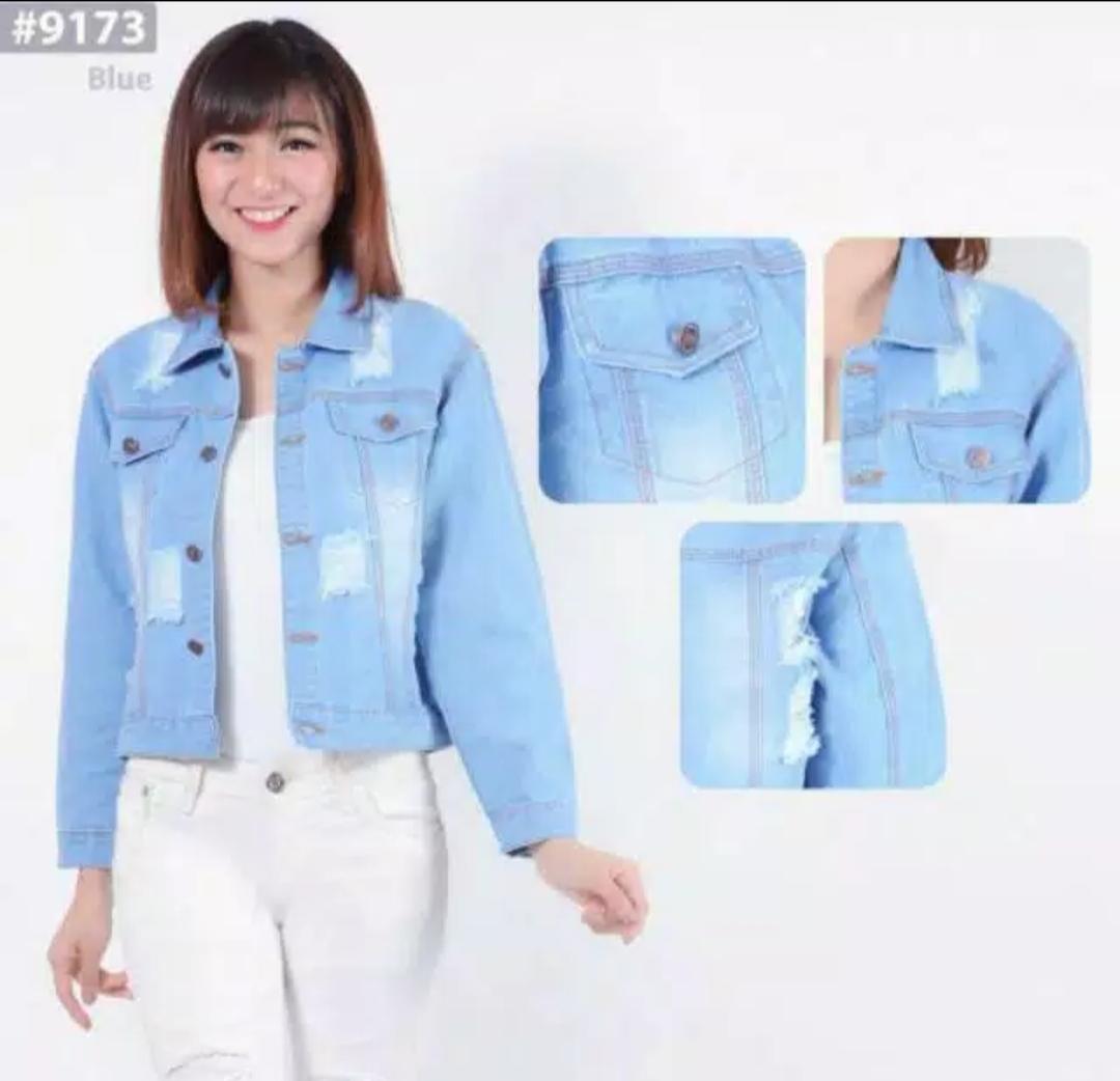 Valen design JAKET JEANS SOBEK - BIRU MUDA