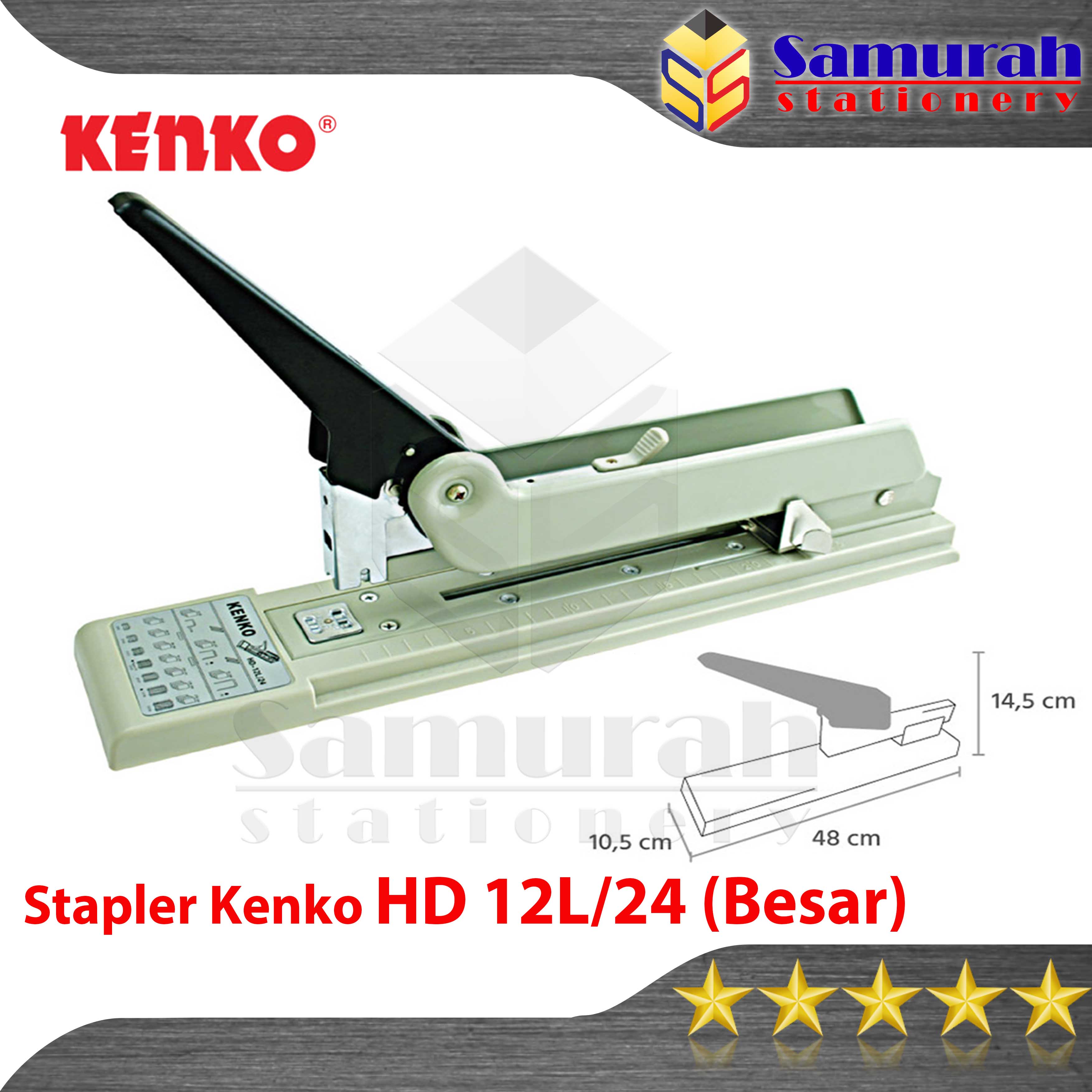 Stapler Kenko Hd 12l24 Besar Mesin Staples Jilid Hd 12l 24 Panjang