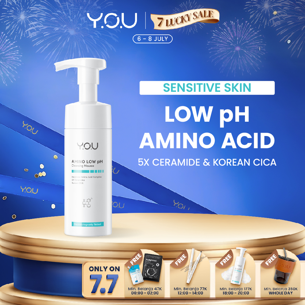 YOU Amino Low PH Cleansing Mousse 150ml 5 Ceramides Pembersih Wajah you-amino-low-ph-cleansing-mousse-150ml-5-ceramides-pembersih-wajah