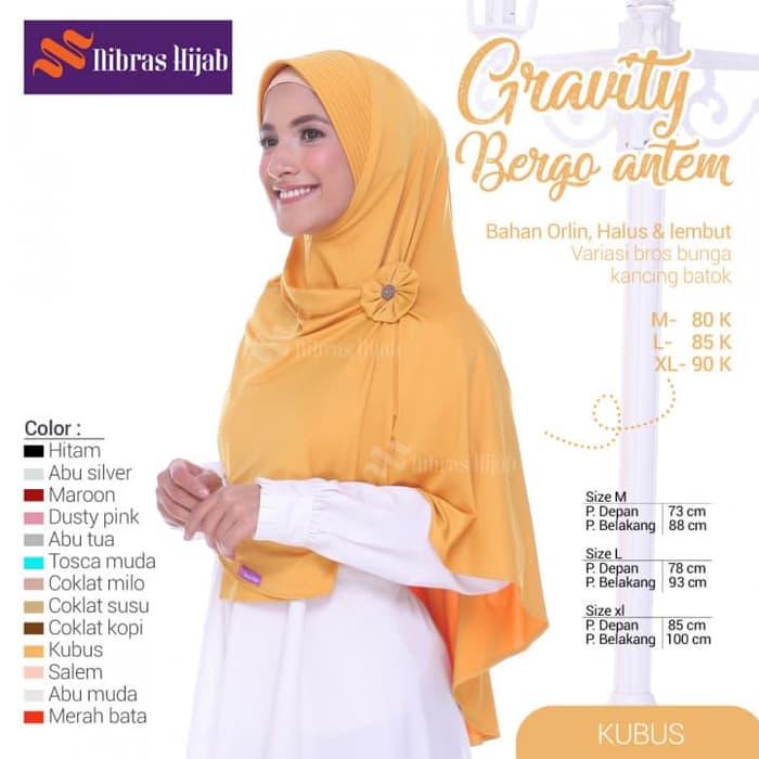 PROMO jilbab kerudung syari nibras hijab gravity bergo antem xl TERBARU