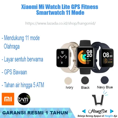 Xiaomi Mi Watch Lite GPS Fitness Smartwatch 11 Mode Olahraga Garansi TAM