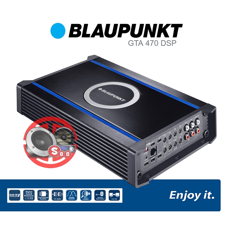 Blaupunkt GTA-470 DSP Class AB 4-Channel Compact Car Amplifier | Lazada ...