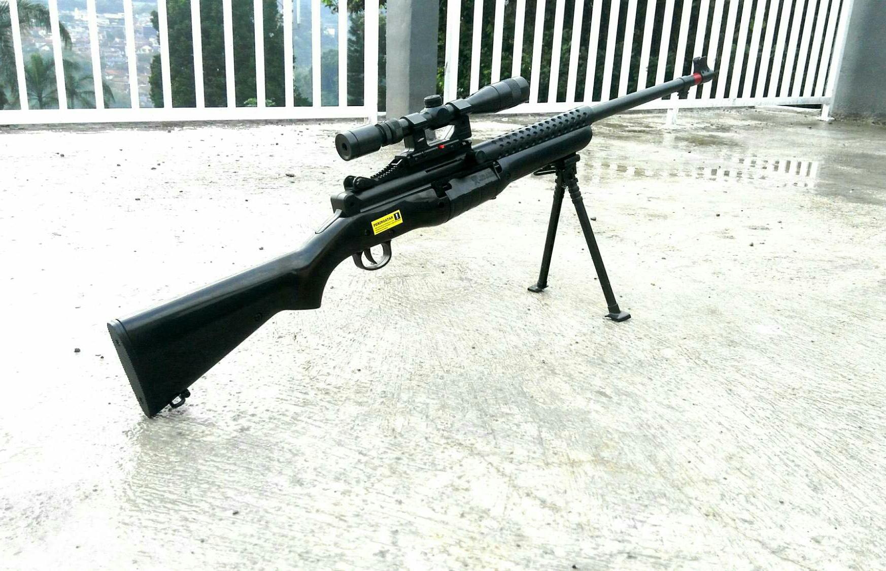 Mainan M801 Kokang Spring Gun Senapan Tembakan Air Softgun Sniper