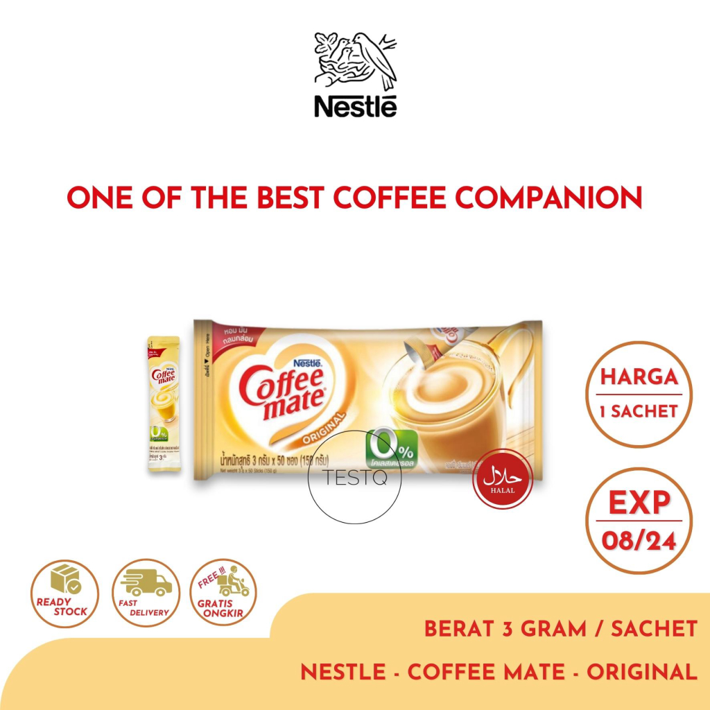 Nestle Coffee Mate Original Thailand Kopi Creamer Kemasan Sachet 3 Gram