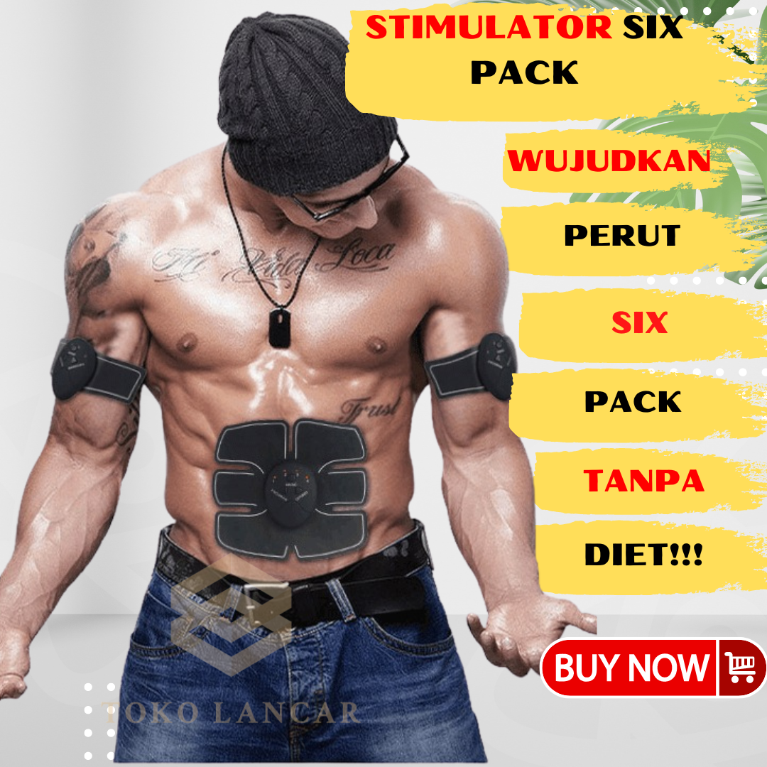 Alat Fitnes pembentuk Otot perut Six Pack Stimulator EMS Otot Six Pack