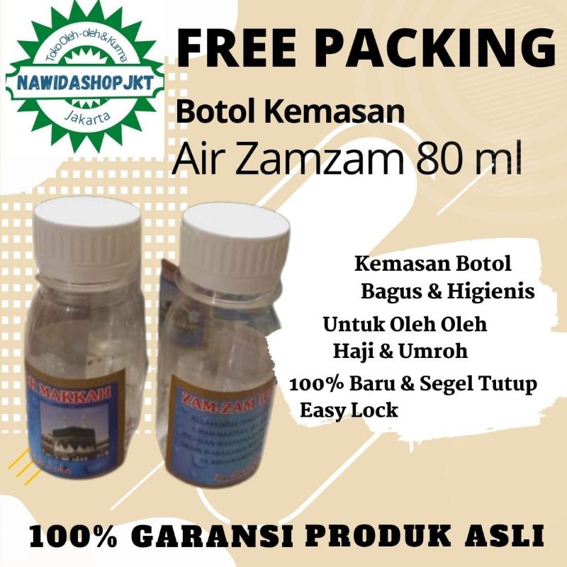 Air Zamzam Mekkah 80ml Zam Zam Water Untuk Oleh-oleh Haji Umroh