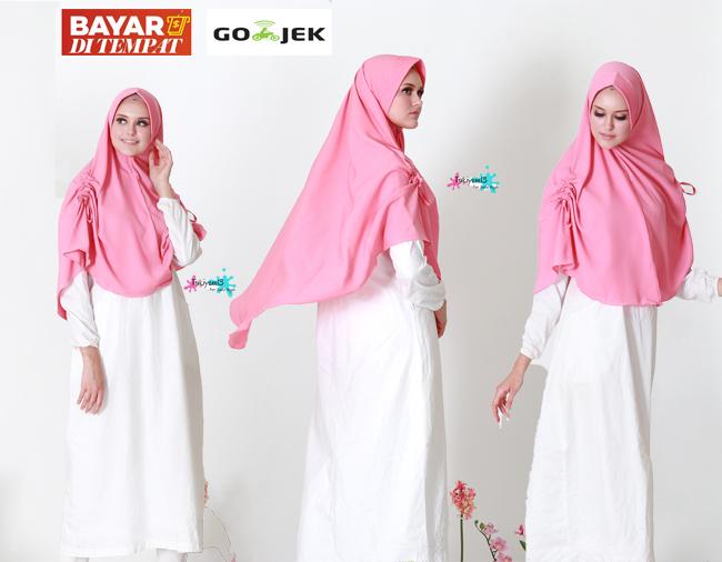 Khimar Hijab Jilbab Pet Antem Bergo Jumbo Instan Syari Besar Serut Samping Polos Kerut Wolfis Terbaru - tukiyem13