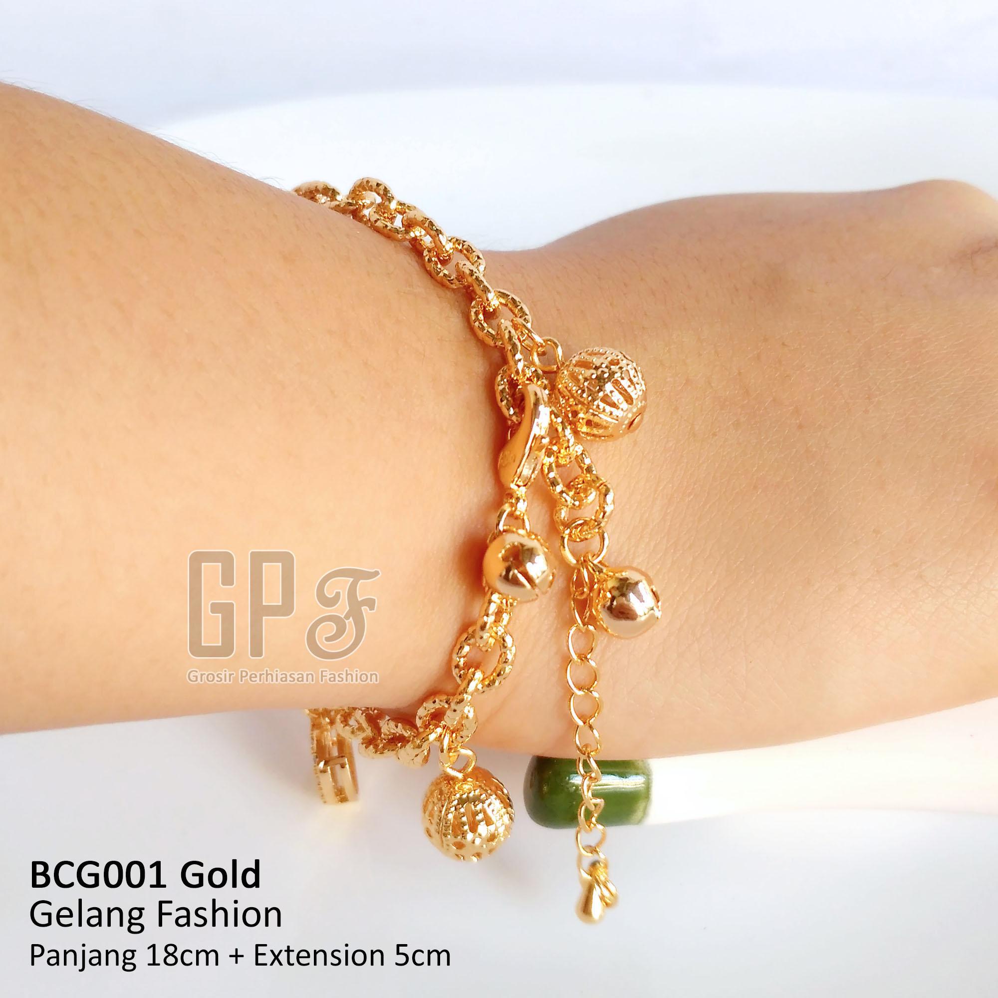Gelang Wanita Emas Perak Perhiasan Fashion kualitas Bagus barang import anti karat anti alergi bcw001 gpf