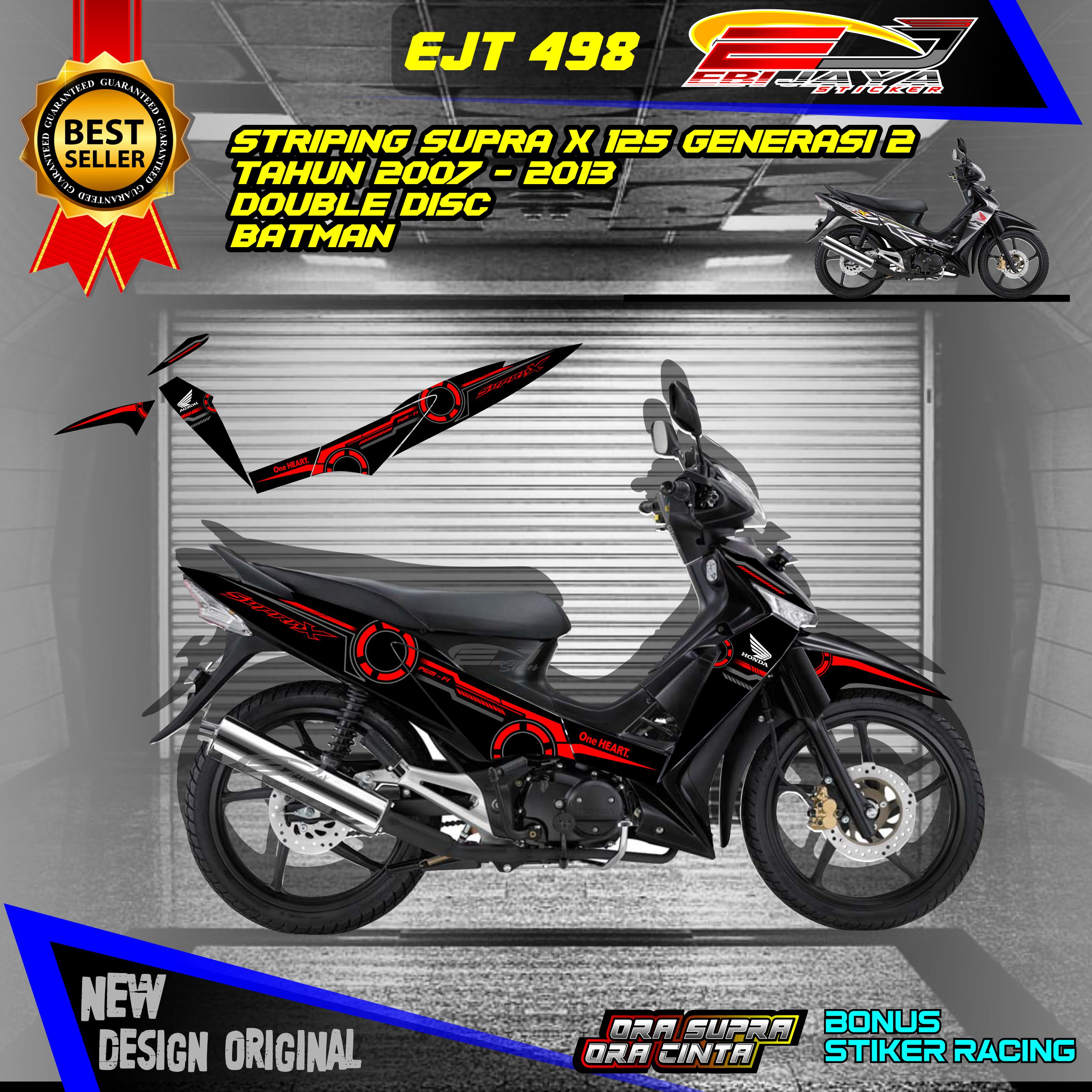 STRIPING MOTOR DECAL SUPRA X 125 LAMA-STIKER VARIASI BODY SUPRA X