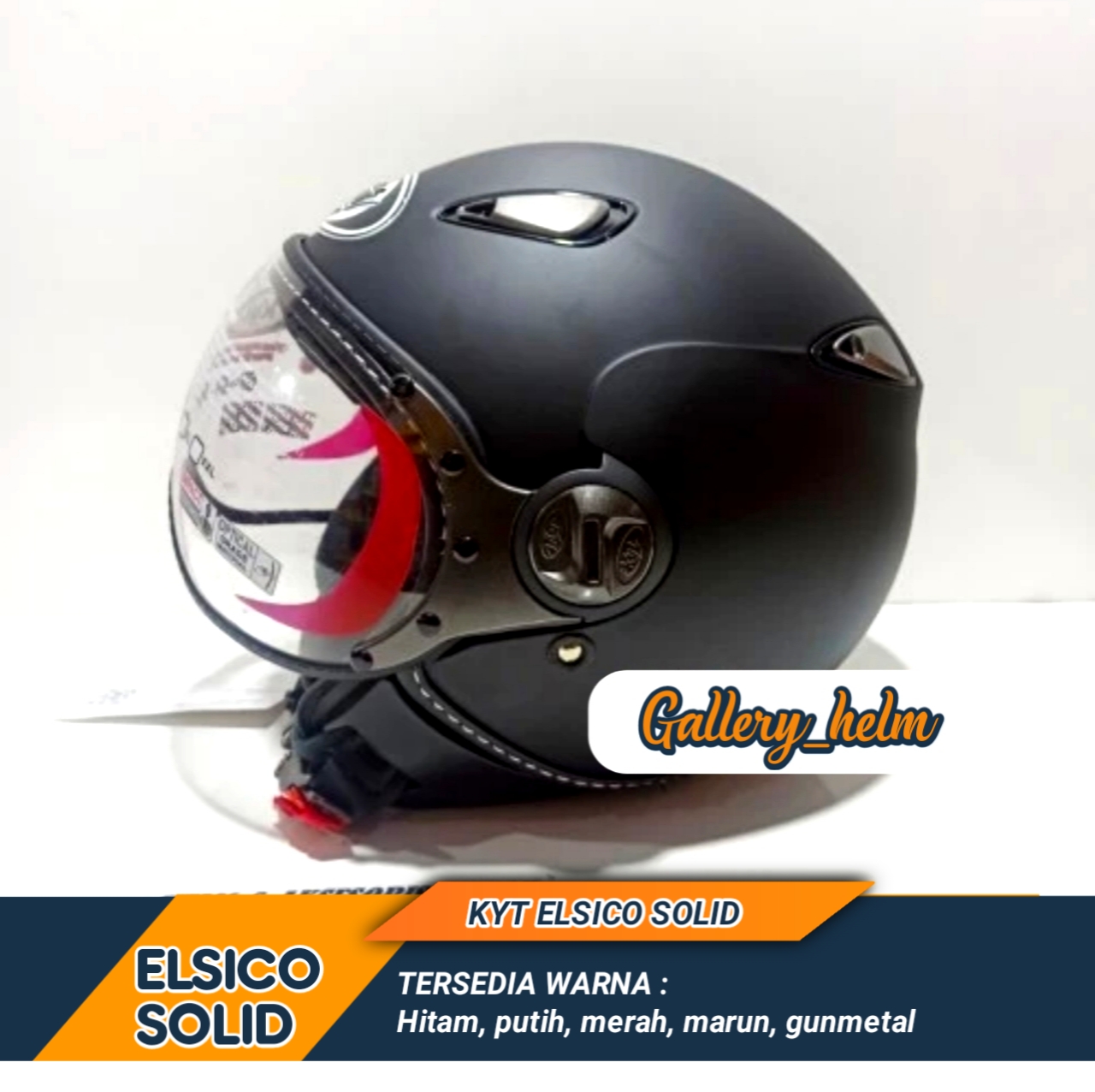 HELM KYT ELSICO HITAM DOFF HELM KYT RETRO Lazada Indonesia