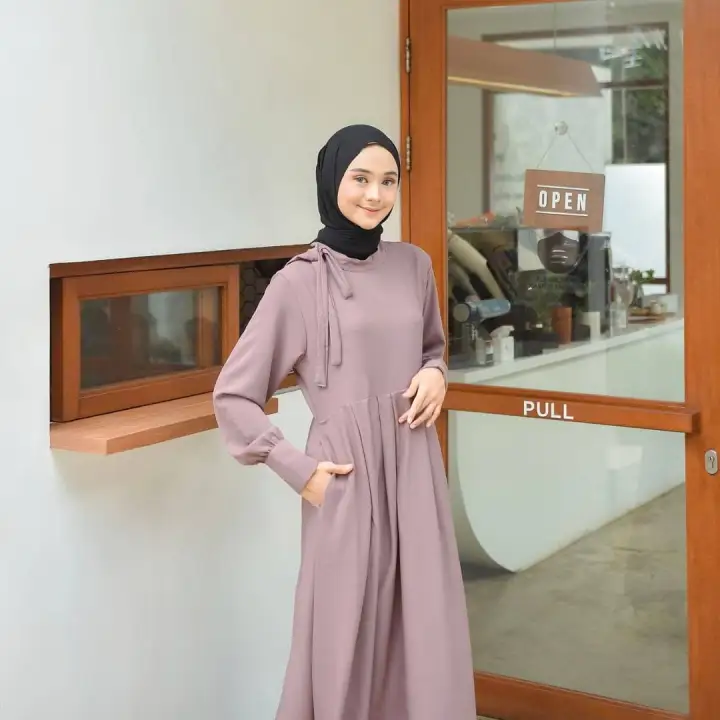 Ghania Dress Gamis Terbaru 2021 Modern Lebaran Gamis Luna Maya Terbaru Dress Muslimah Remaja Baju Gamis Remaja Kekinian Gamis Lilac Model Gamis Kekinian Lazada Indonesia