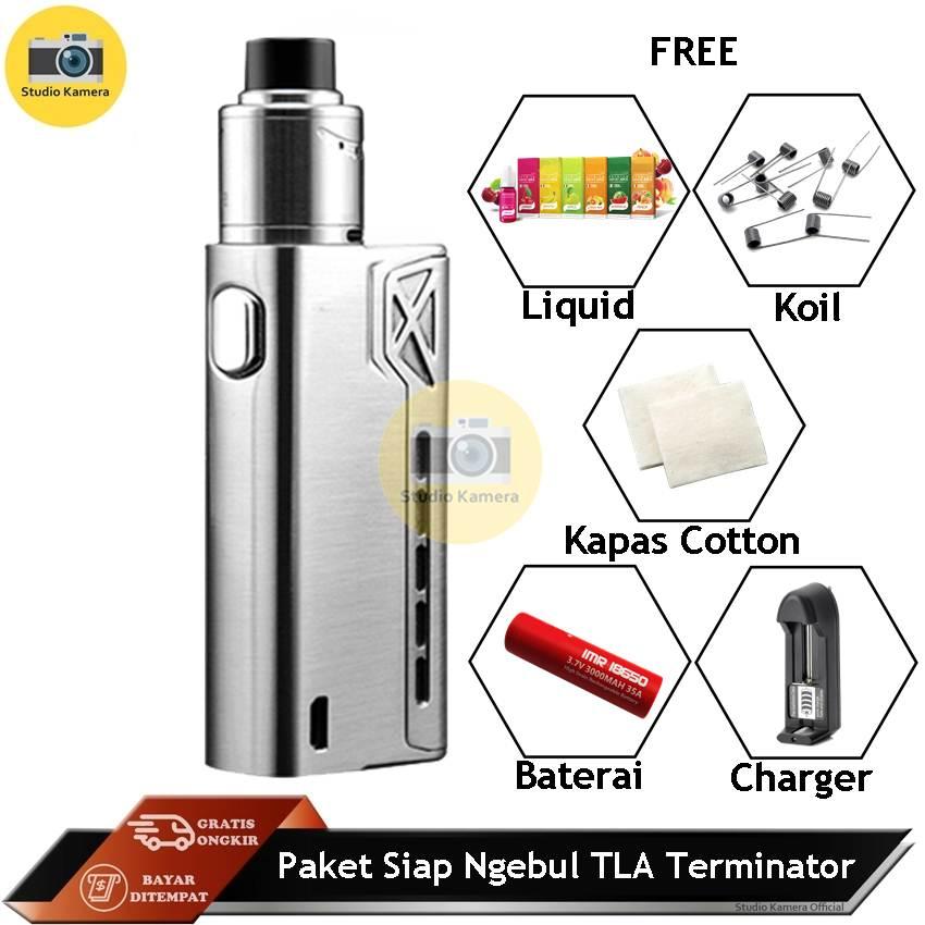 Studio Kamera - Paket Siap Ngebul TLA Terminator Rokok Elektrik Vape TLA + Free Baterai Coil Liquid Kapas dan Charger Studio Kamera - Paket Siap Ngebul TLA Terminator Rokok Elektrik Vape TLA + Free Baterai Coil Liquid Kapas dan Charger