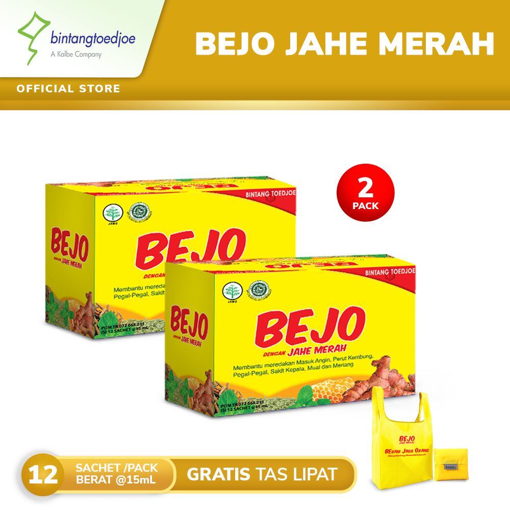 Bejo Jahe Merah Sachet 2 Pack (24 Sachet) FREE Tas Lipat | Lazada Indonesia