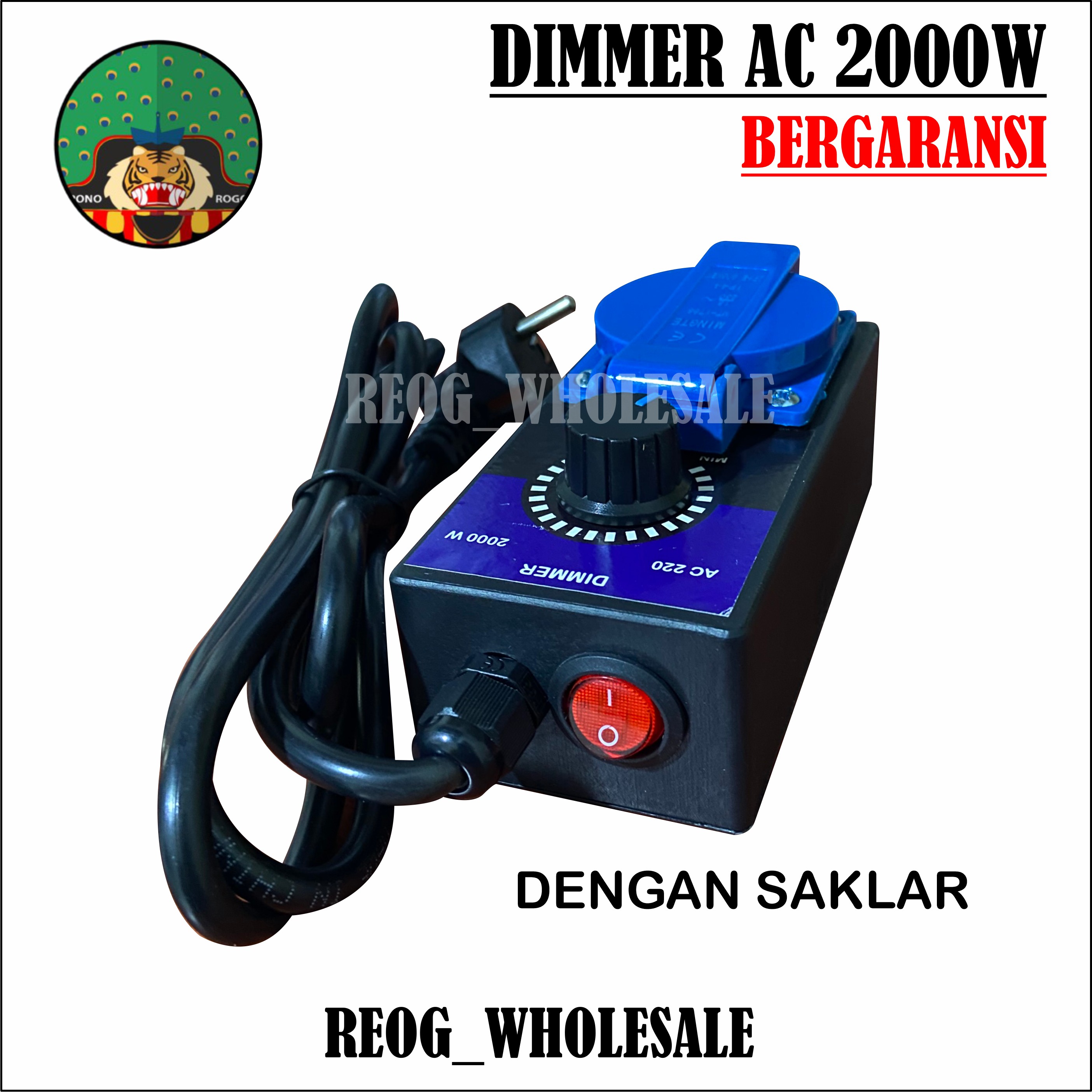 DIMMER 2000 WATT AC peredup lampu pengatur kecepatan mesin gerinda bor