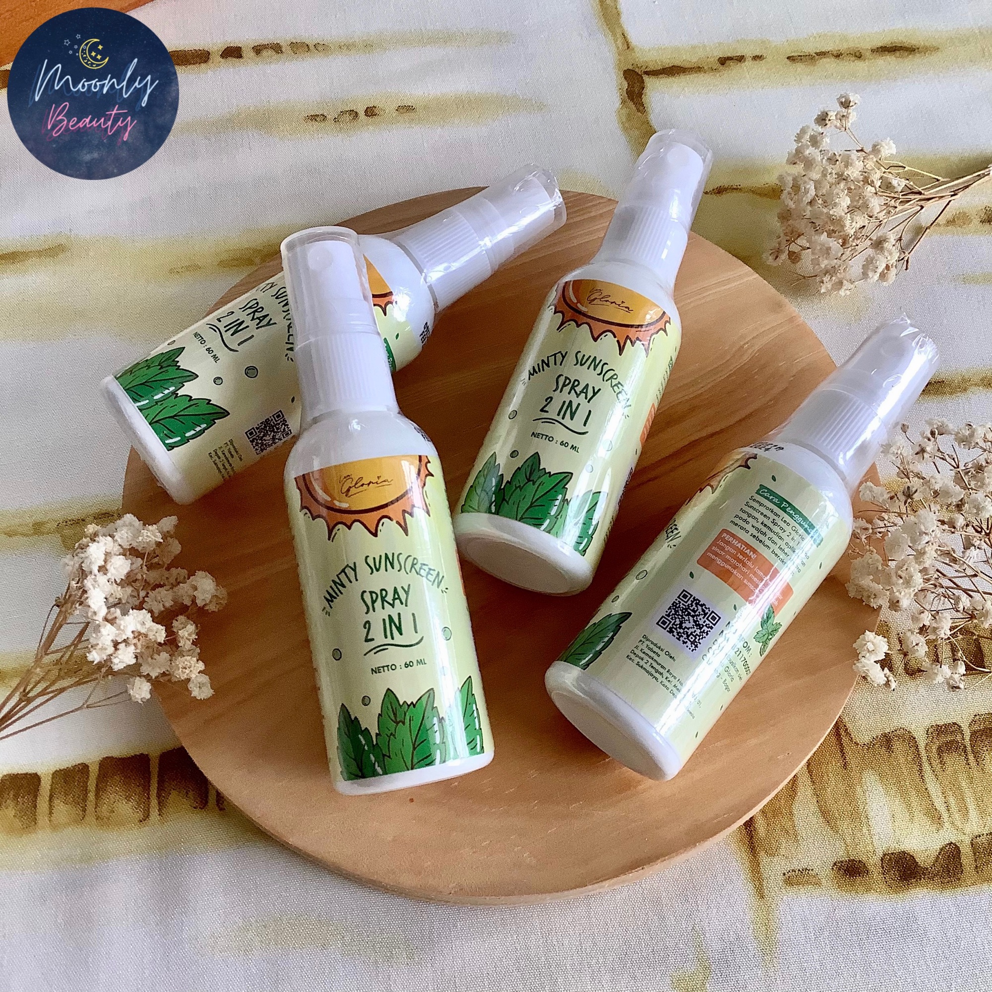 cara menggunakan minty sunscreen spray