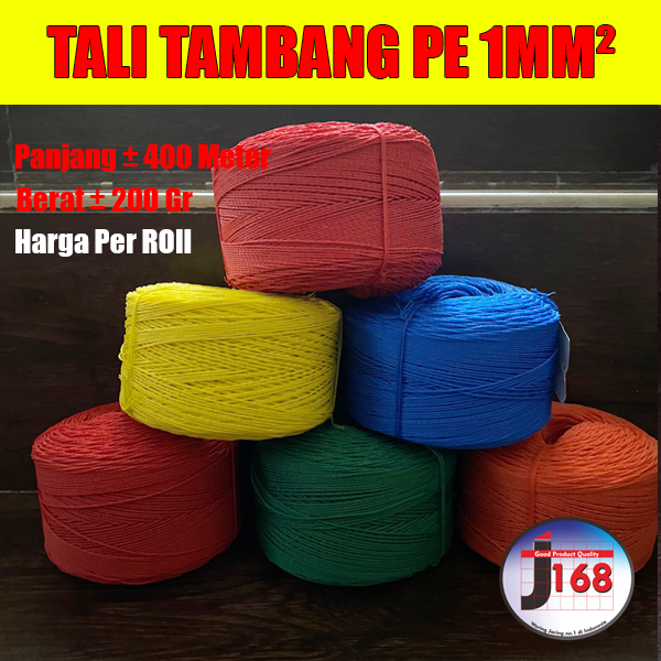 Tali Tambang kecil ukuran 1mm / tali tampar tali nylon tali nilon ...