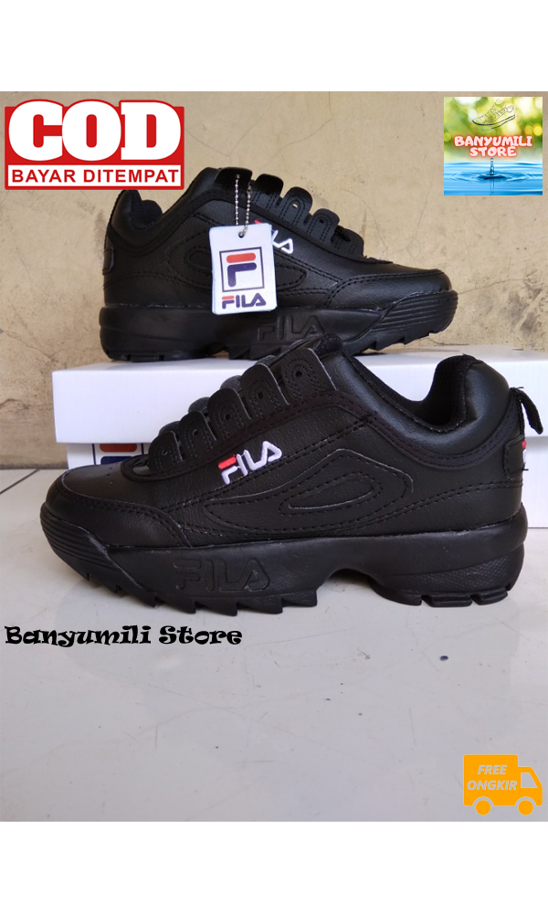 black mens fila shoes